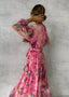 Women’s Floral Summer Dress | Wrap Design, Long Sleeves 2