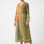 Women’s Geometric Patchwork V-Neck Midi Dress