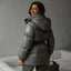 Women's Hooded Jacket with Adjustable Waist, Shiny Finish - Stylish Womens Coats for Autumn/Winter 4