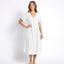 Women’s Linen Button-Front Summer Mini Dress with Relaxed Fit