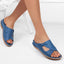 Women’s Open-Toe Slip-On Sandals with Cutout Design