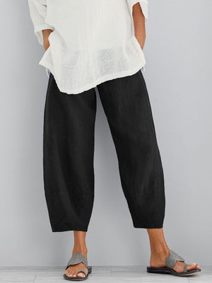 Women's Pants | Cotton Fabric, Elastic Waistband 3