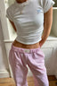 Women's Pants | Elastic Waist, Striped Pattern 0