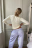 Women's Pants | Elastic Waist, Striped Pattern 6