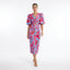 Women’s Puff Sleeve V-Neck Printed Midi Dress