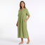 Women’s Relaxed Fit Linen Midi Dress with V-Neck