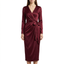 Women’s Satin Wrap Midi Dress with Adjustable Waist Tie