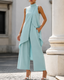 Women's Set | Sleeveless Top, Wide Leg Trousers 12