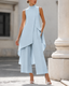 Women's Set | Sleeveless Top, Wide Leg Trousers 13