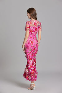 Women’s Sheer Summer Dress | Floral Embroidery, Maxi Length 5