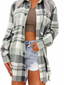 Women's Shirt | Gingham Pattern, Lapel Collar 3