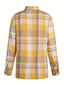 Women's Shirt | Gingham Pattern, Lapel Collar 4