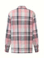 Women's Shirt | Gingham Pattern, Lapel Collar 5