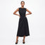 Women’s Sleeveless Round Neck Wrap Midi Dress