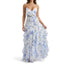 Women’s Spaghetti Strap V-Neck Ruffle Maxi Dress