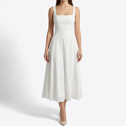 Women’s Square Neck Sleeveless Midi Dress