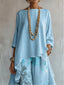 Women's Suit | Asymmetrical Neckline, Floral Print Trousers 3
