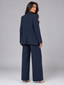 Women's Suit | Single-Button Blazer, High Waist Wide-Leg Pants 1
