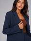 Women's Suit | Single-Button Blazer, High Waist Wide-Leg Pants 2