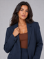 Women's Suit | Single-Button Blazer, High Waist Wide-Leg Pants 3