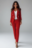 Women's Suit | Tailored Jacket, Straight Leg Trousers 11