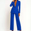 Women's Suit | Tailored Single-Button Blazer, Wide-Leg Pants 0