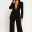 Women's Suit | Tailored Single-Button Blazer, Wide-Leg Pants 1