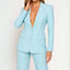 Women's Suit | Tailored Single-Button Blazer, Wide-Leg Pants 2