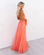 Women’s Summer Dress | Tulle Maxi with V-Neck and Cross-Back Straps 1
