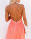 Women’s Summer Dress | Tulle Maxi with V-Neck and Cross-Back Straps 4