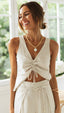 Women’s Summer Set | Sleeveless Top, Wide Leg Pants 1