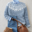 Women's Sweater | Nordic Knit Pattern, Ribbed Cuffs 0