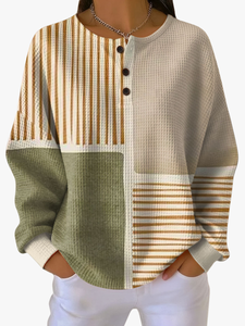 Women's Sweater | Waffle Knit Texture, Brushed Interior 1