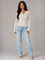 Women's Top | Buttoned Henley Neckline, Ribbed Texture 4