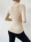 Women's Top | Long Sleeve, Draped Crossover Front 1