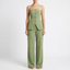 Women’s Two Piece Set | Asymmetrical Button Front, Wide-Leg Trousers