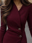 Women’s Wrap-Style Midi Dress | Buttoned Front, Comfortable Fit 2