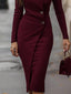 Women’s Wrap-Style Midi Dress | Buttoned Front, Comfortable Fit 3