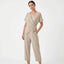 Women’s Wrap V-Neck Top and Cropped Pants Set