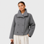 Women’s Cropped Double Breasted High Collar Jacket