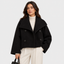 Women’s Cropped Double Breasted High Collar Jacket