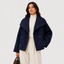 Women’s Cropped Double Breasted High Collar Jacket