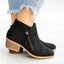Women’s Side Zip Ankle Boots with Block Heel