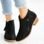 Women’s Side Zip Ankle Boots with Block Heel