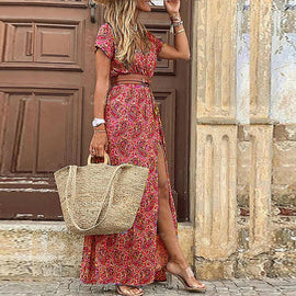 Womens Dress | Airy Boho Style, Gathered Waist 4