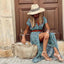 Womens Dress | Airy Boho Style, Gathered Waist 6