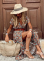 Womens Dress | Airy Boho Style, Gathered Waist 7