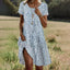 Womens Dress | Floral Print, V-Neck A-Line 5