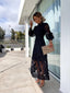 Womens Dress | Lace Fabric, Puff Sleeves, High Neck 1