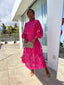 Womens Dress | Lace Fabric, Puff Sleeves, High Neck 3